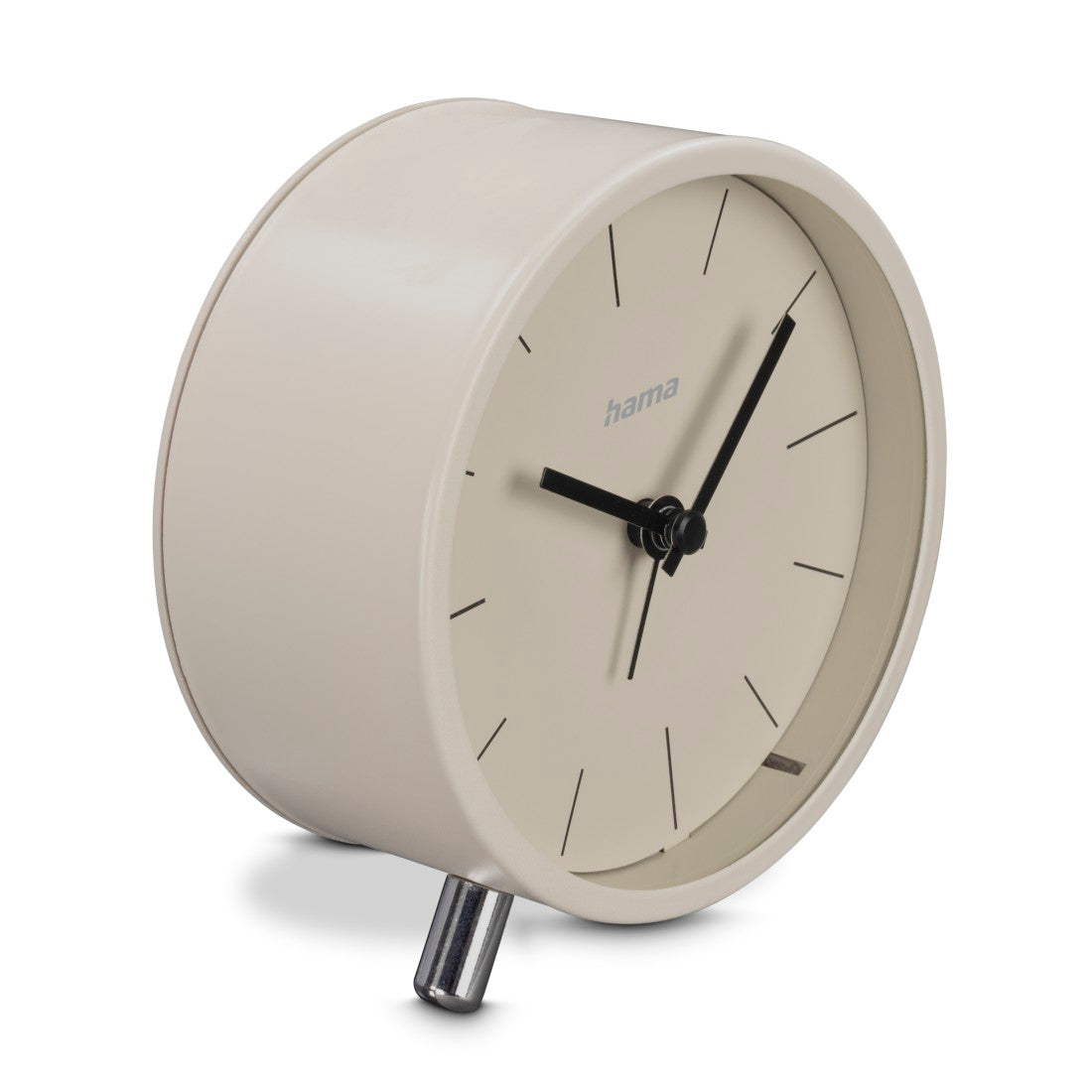 Hama Flores Radio Clock — Analog Silent Sweep, Grey/Beige — Model 222229