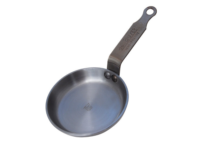 De Buyer Mineral B Carbon Steel Induction Mini Pancake Pan, 12 cm (5612)