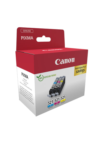 Patrone Canon CLI-521 3er-Pack Tricolor
