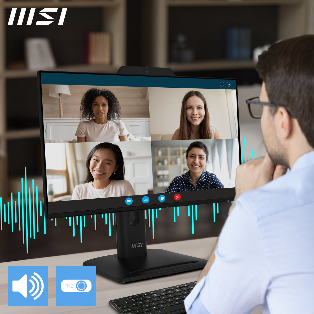 MSI PRO MP242PMGDE 60cm (24") IPS FHD 1ms 120Hz Pivot Monitor
