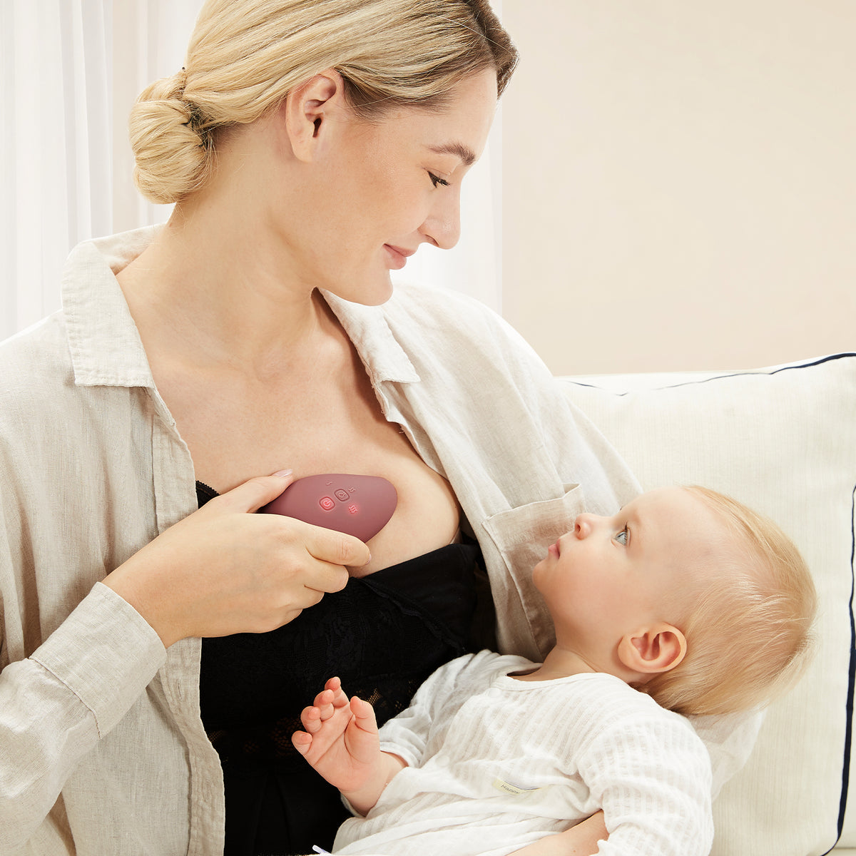 Momcozy A1 LM008-IR00BA-B Lactation Massager — Pink