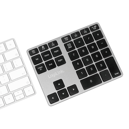 Logilink Bluetooth Keypad, 35 Keys, Aluminum, Space Gray