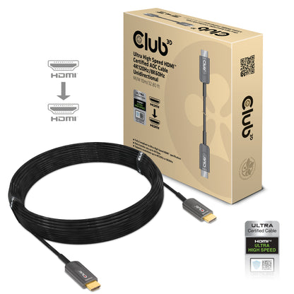Club3D Active Optical HDMI Cable A → A 2.1, 8K60Hz UHD, 10 Meter (Retail)