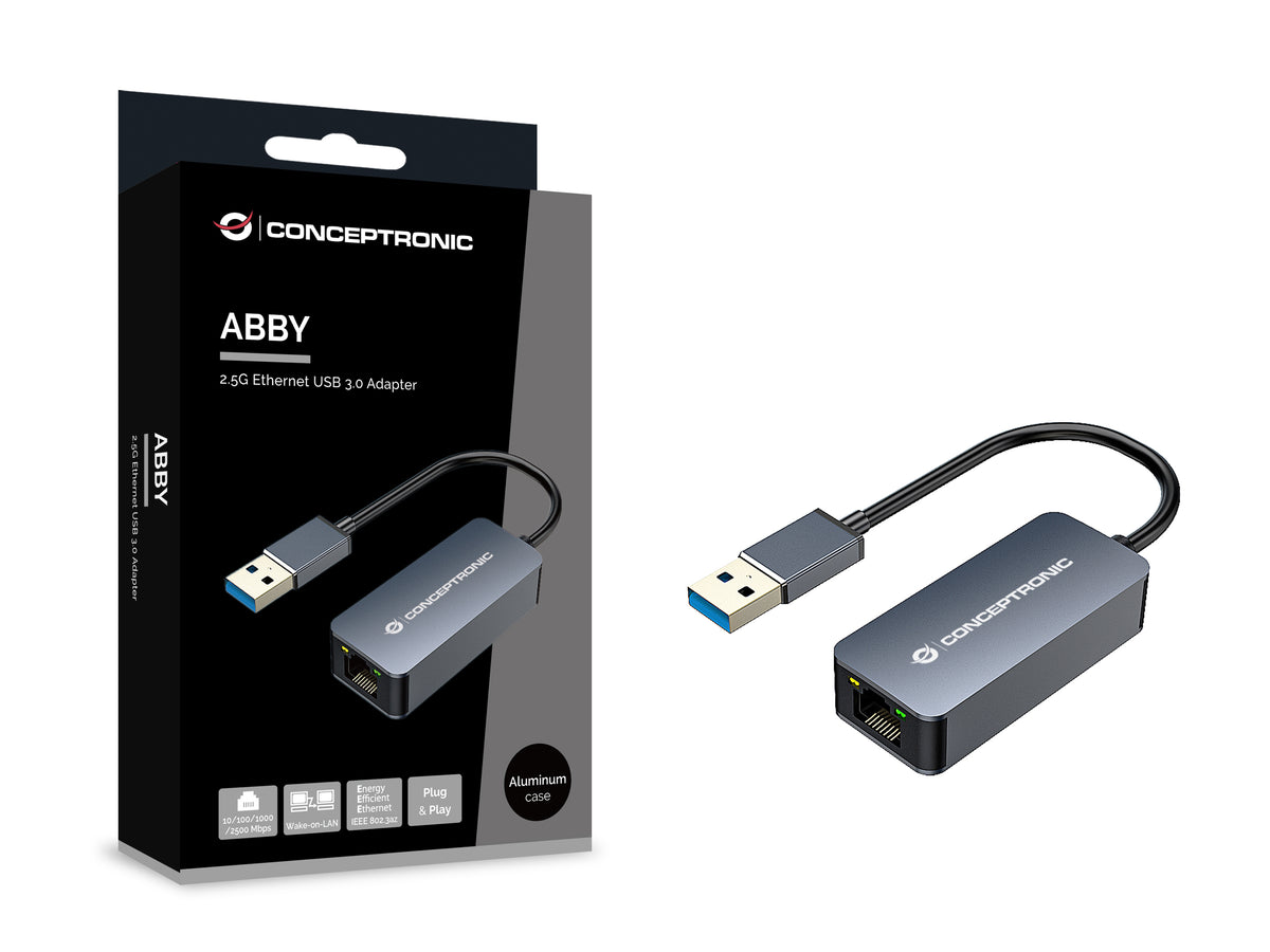 CONCEPTRONIC Adapter USB-A3.0->2.5GbE WoL      5Gbs 0.14m sw