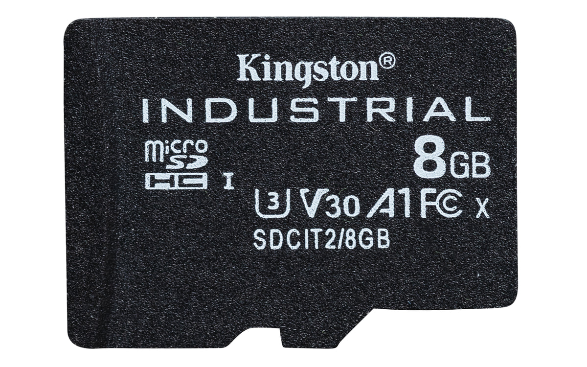 Kingston Βιομηχανική microSDHC 8 GB (Μαύρη, UHS-I U3, Class 10, V30, A1)