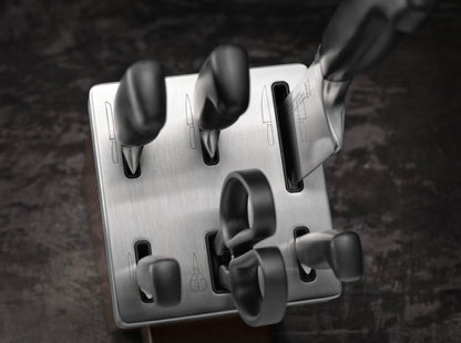 Σετ μαχαιριών κουζίνας και μπλοκ ZWILLING FOUR STAR 35148-507-0, 7 τεμαχίων, γκρι