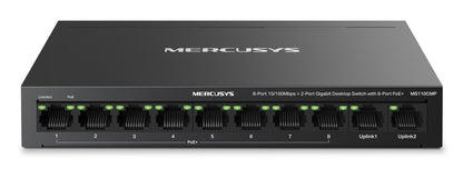 Διακόπτης Δικτύου Mercusys MS110CMP με Υποστήριξη PoE σε Μαύρο Χρώμα