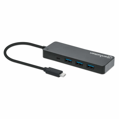 MANHATTAN 7-Port USB Hub USB-C Plug to USB-A Ports 5 Gbit/s Black
