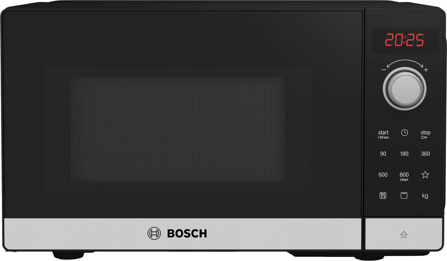 Bosch Serie 2 FEL023MS2 microwave Countertop Solo microwave 20 L 800 W Black, Stainless steel