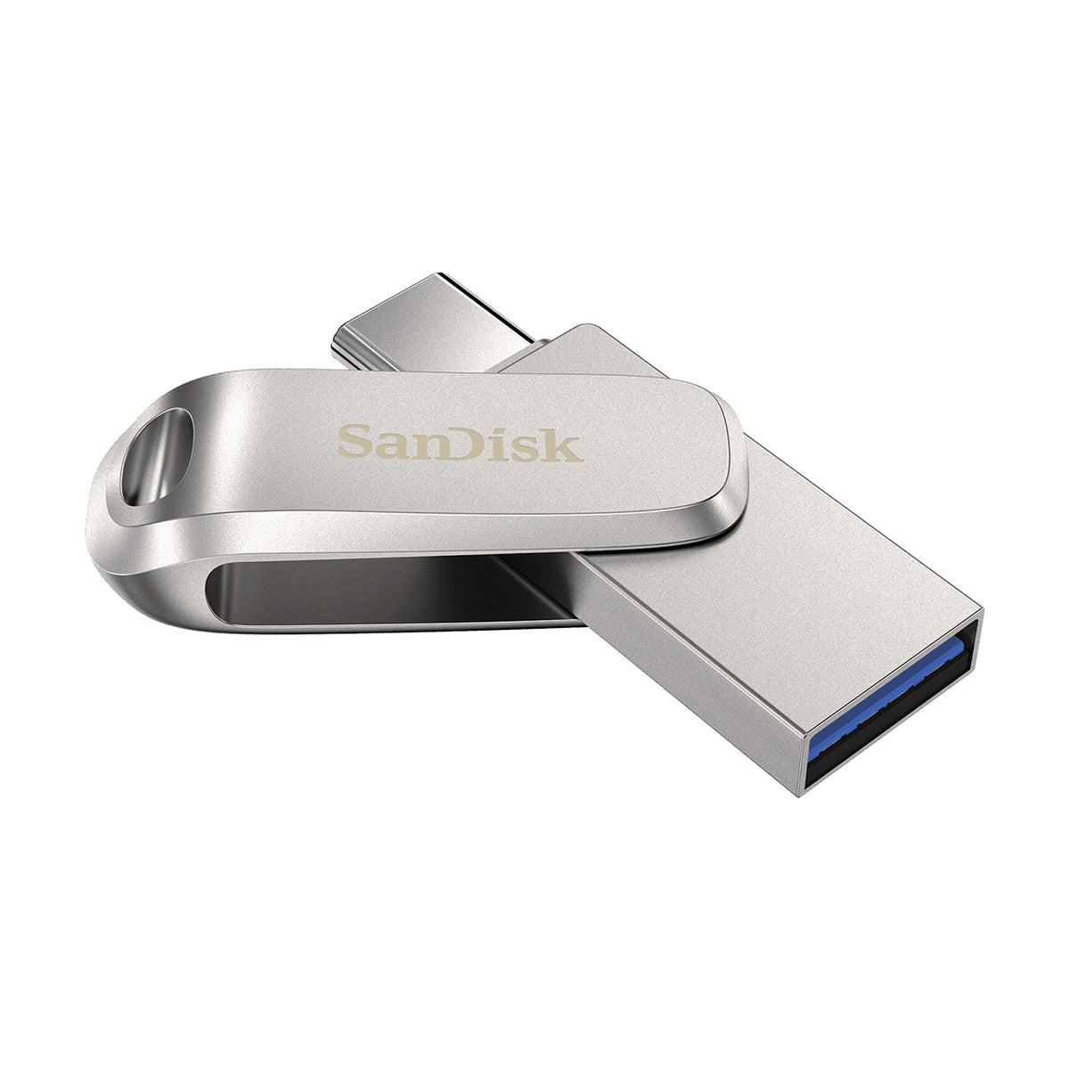 SanDisk Ultra Dual Drive Luxe USB Flash Drive 512 GB USB Type-A / USB Type-C 3.2 Gen 1 Stainless Steel