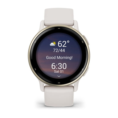Garmin Vivoactive 5 3.05 cm (1.2") AMOLED 42 mm Digital 390 x 390 pixels Touchscreen White Wi-Fi GPS (satellite)