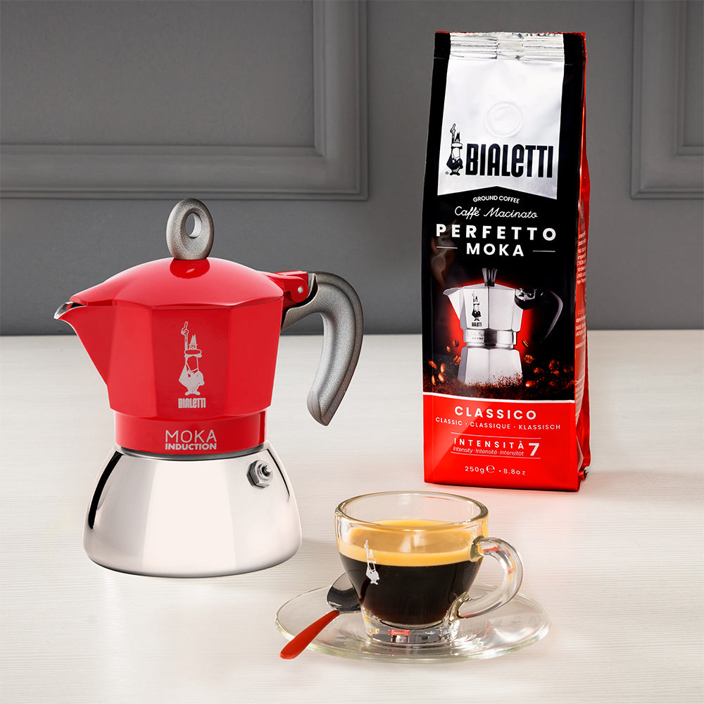 Bialetti Παραδοσιακή Καφετιέρα Moka Induction 6 φλιτζάνια