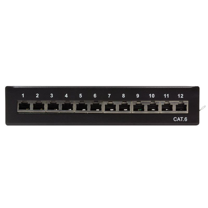 LogiLink Patch Panel Table/Wall Cat.6 STP 12 Ports, Black