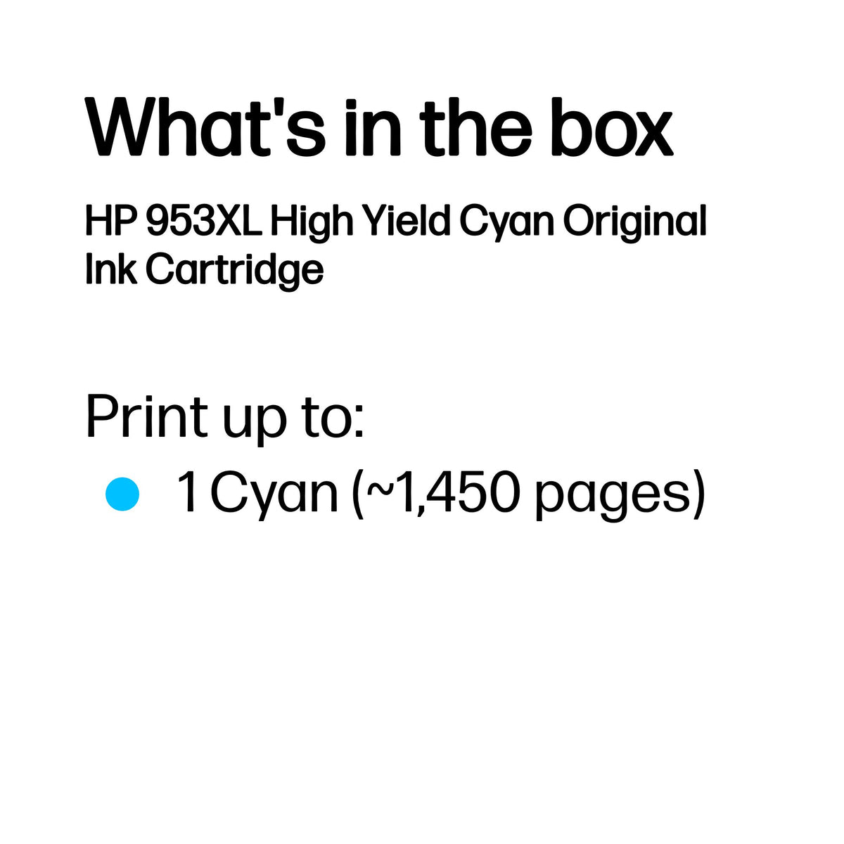 HP 953XL    Cyan                Tintenpatrone 20ml