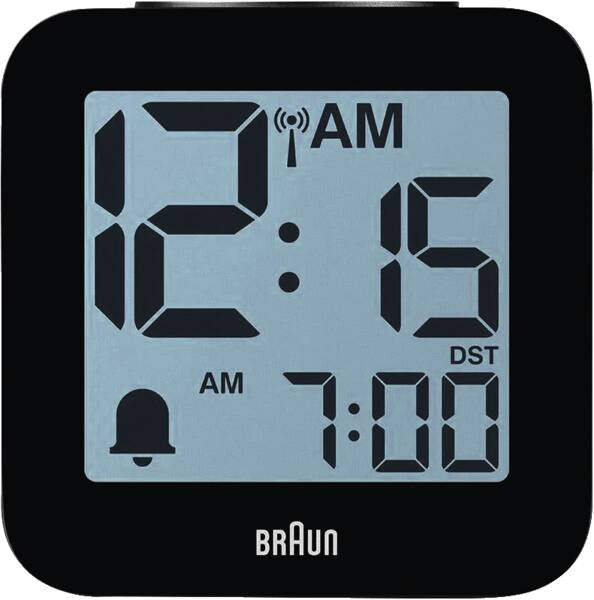 Braun BC 25 BP-DCF Black Radio Alarm Clock with Voice Output