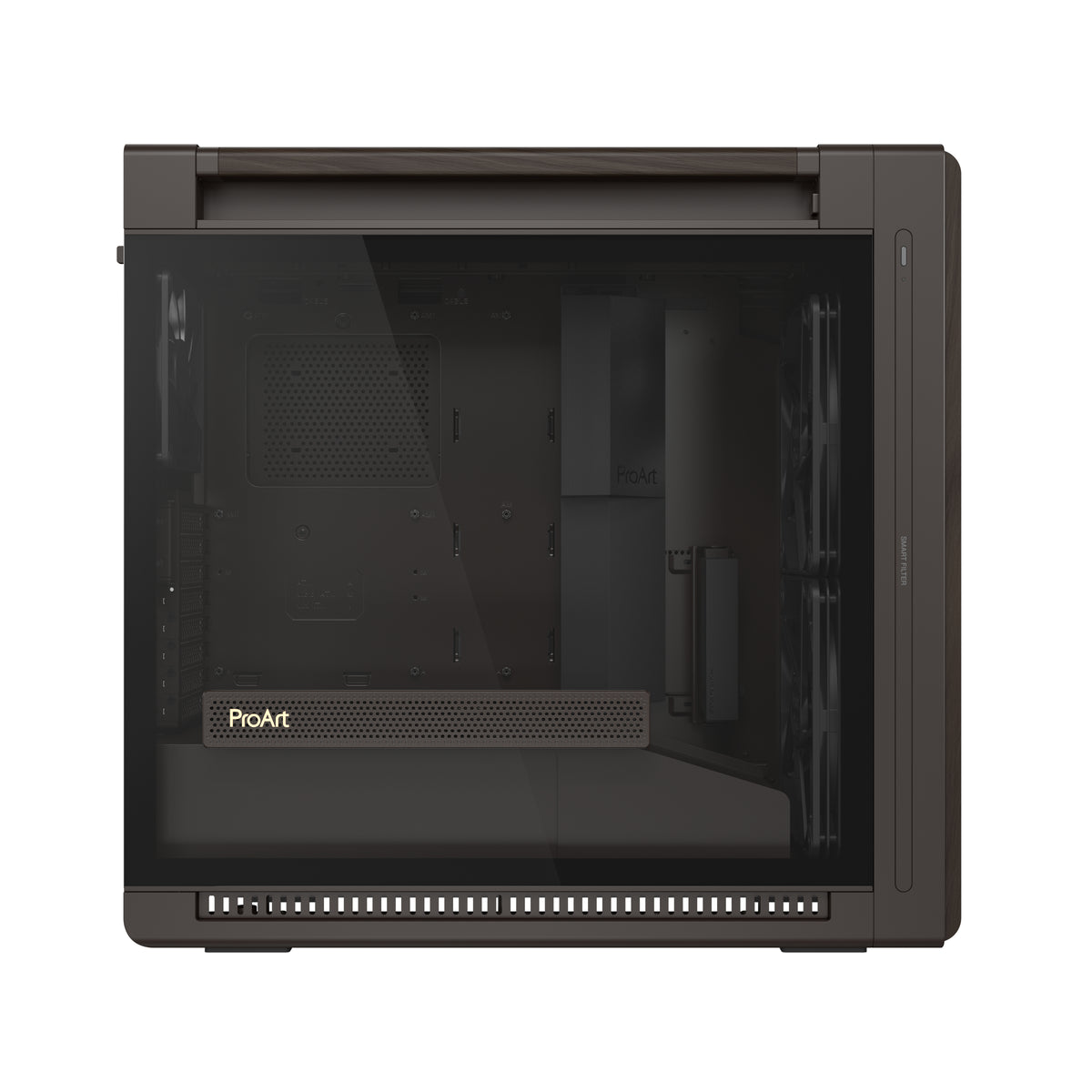 ASUS ProArt PA602 Wood Edition Retro Brown - Tempered Glass Panel Midi Tower