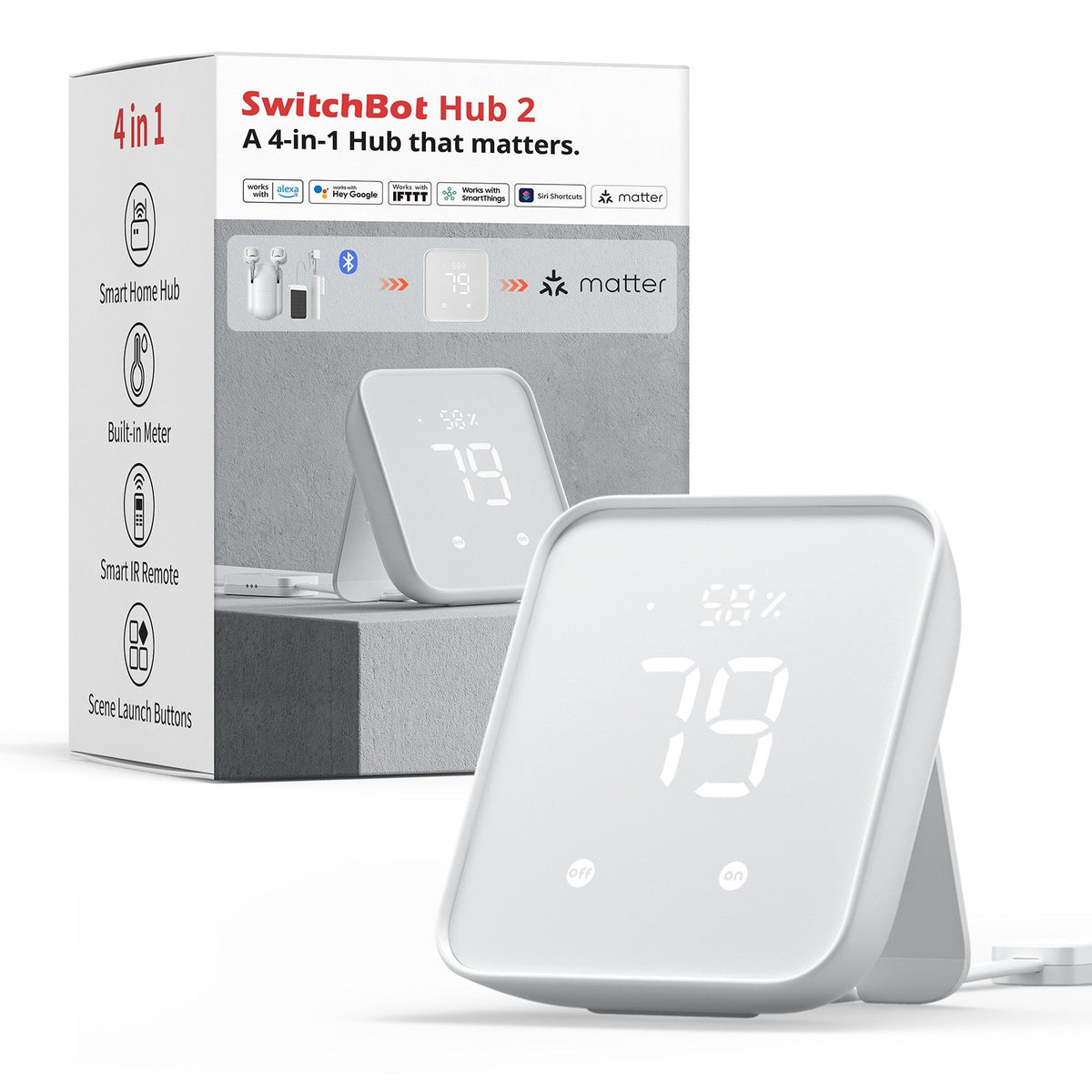 SwitchBot Hub 2 — IR Transmitter & Thermo-Hygrometer