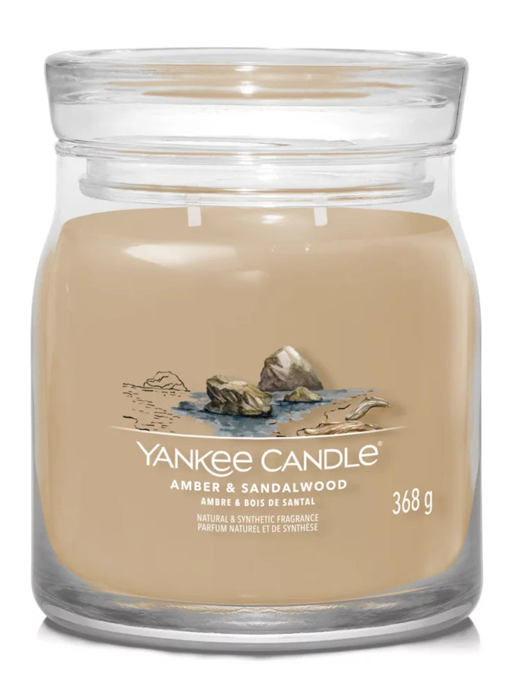 YC SIGNATURE - Medium Candle AMBER & SANDALWOOD YANKEE