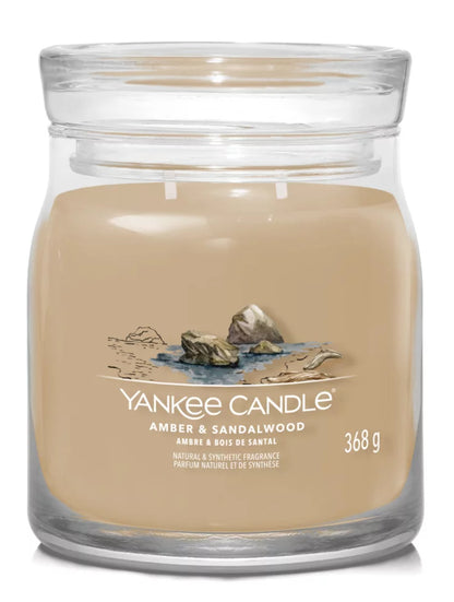 YC SIGNATURE - Medium Candle AMBER & SANDALWOOD YANKEE