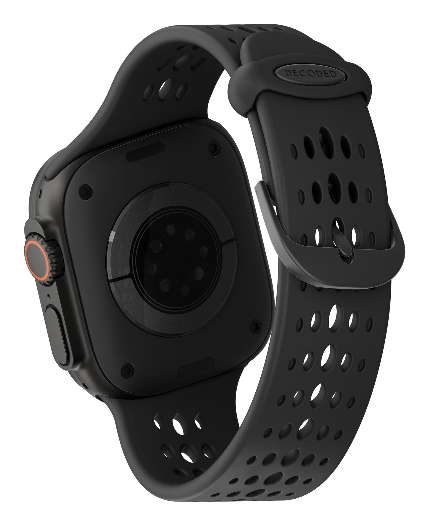 Decoded Silicone Ares O Strap for Apple Watch 44/46/49mm Black