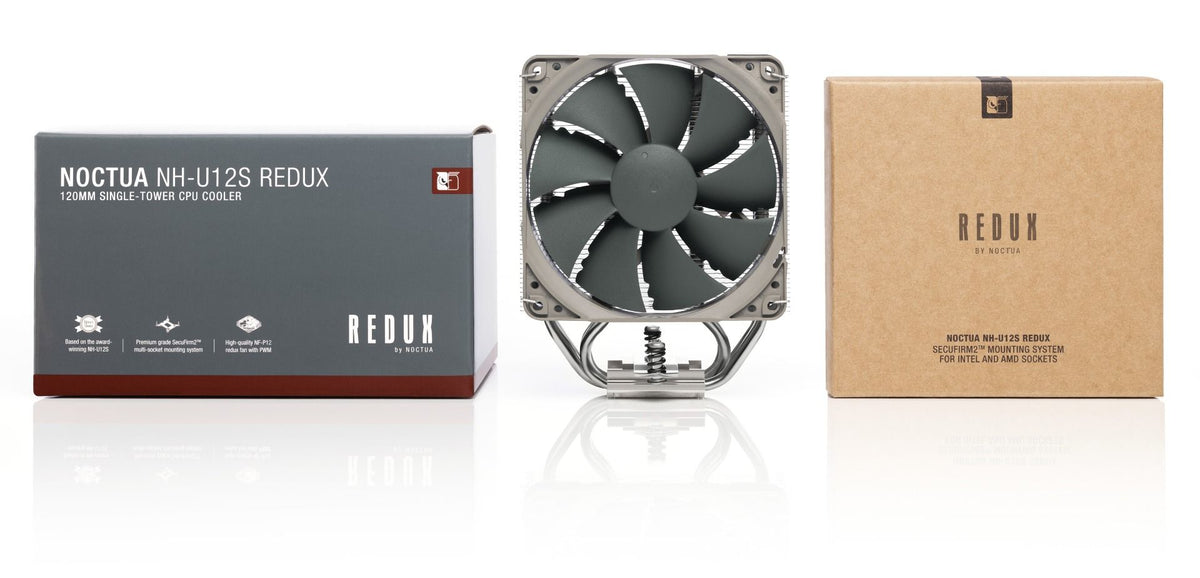 Ψύκτρα Επεξεργαστή Noctua NH-U12S redux 12 εκ. Γκρι, Ανοξείδωτο Ατσάλι