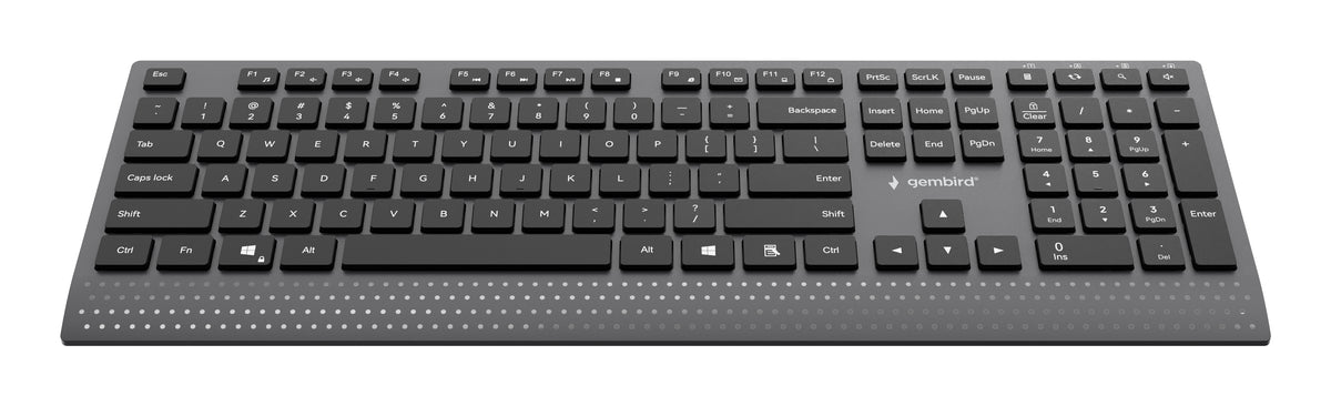 Gembird KB-MCH-06 Slim wired multimedia keyboard with Type-C adapter, US layout, black