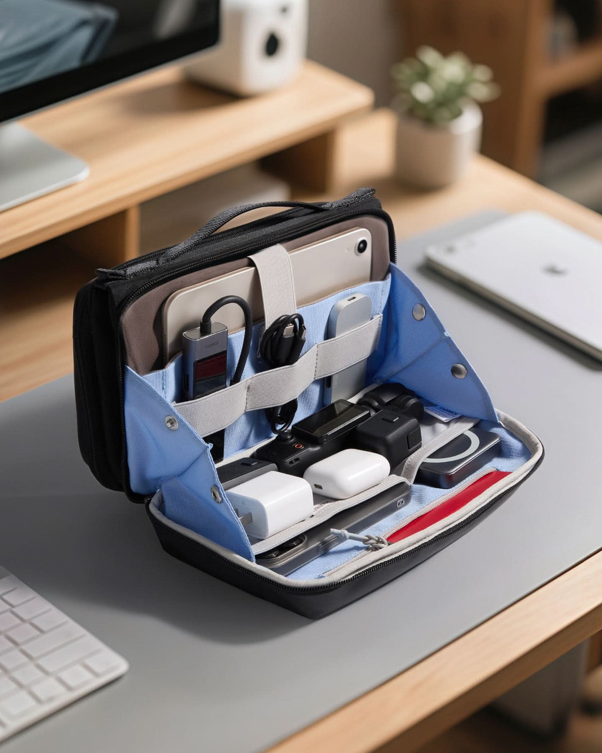 inateck Kabeltasche 28cm * 17cm * 11,8cm black