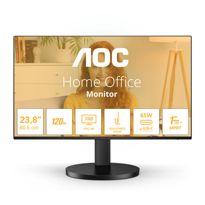 AOC 68.6cm (27") 27B3CF2 IPS Monitor — HDMI + USB-C, Lift Stand, Black