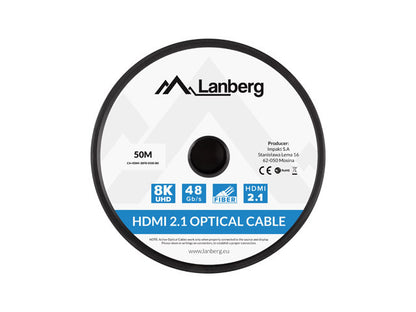 LANBERG HDMI Cable M/M V2.1 50M 8K Optical AOC