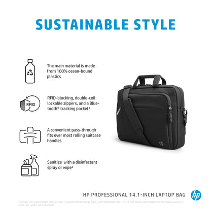 HP Professional 14.1-inch Laptop Bag - Black Messenger Case
