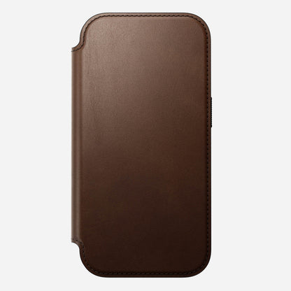 Nomad Magnetic Leather Back for MagSafe iPhone 17 Pro Max in Rustic Brown H