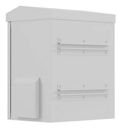Lanberg WAH1-3240-00S 10" Wall-Mounted Hermetic Rack Cabinet IP55 for Wall/Pole Mounting 320x220x400 Grey (Assembled)
