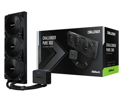 Σετ Υδρόψυξης Επεξεργαστή Asrock Challenger Pure 360, 12 εκ., Μαύρο
