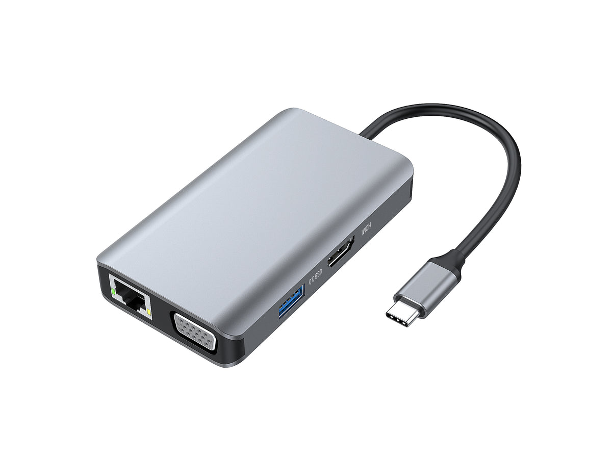 CONCEPTRONIC  7-1 Dock USB-C->HDMI/3xUSB-A/VGA/+     25cm gr