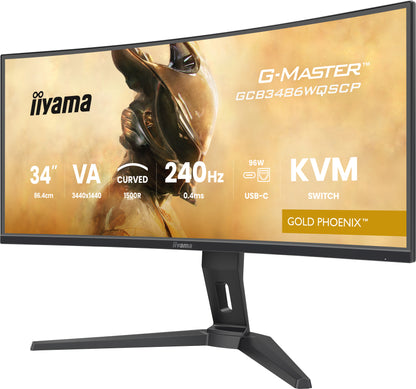 iiyama G-MASTER GCB3486WQSCP-B1 34" (86.4 cm) UltraWide Quad HD Computer Monitor - Black
