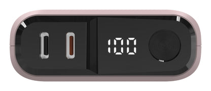 Powerbank RealPower PB-10000C PD+ mit 3xType-C,Rose