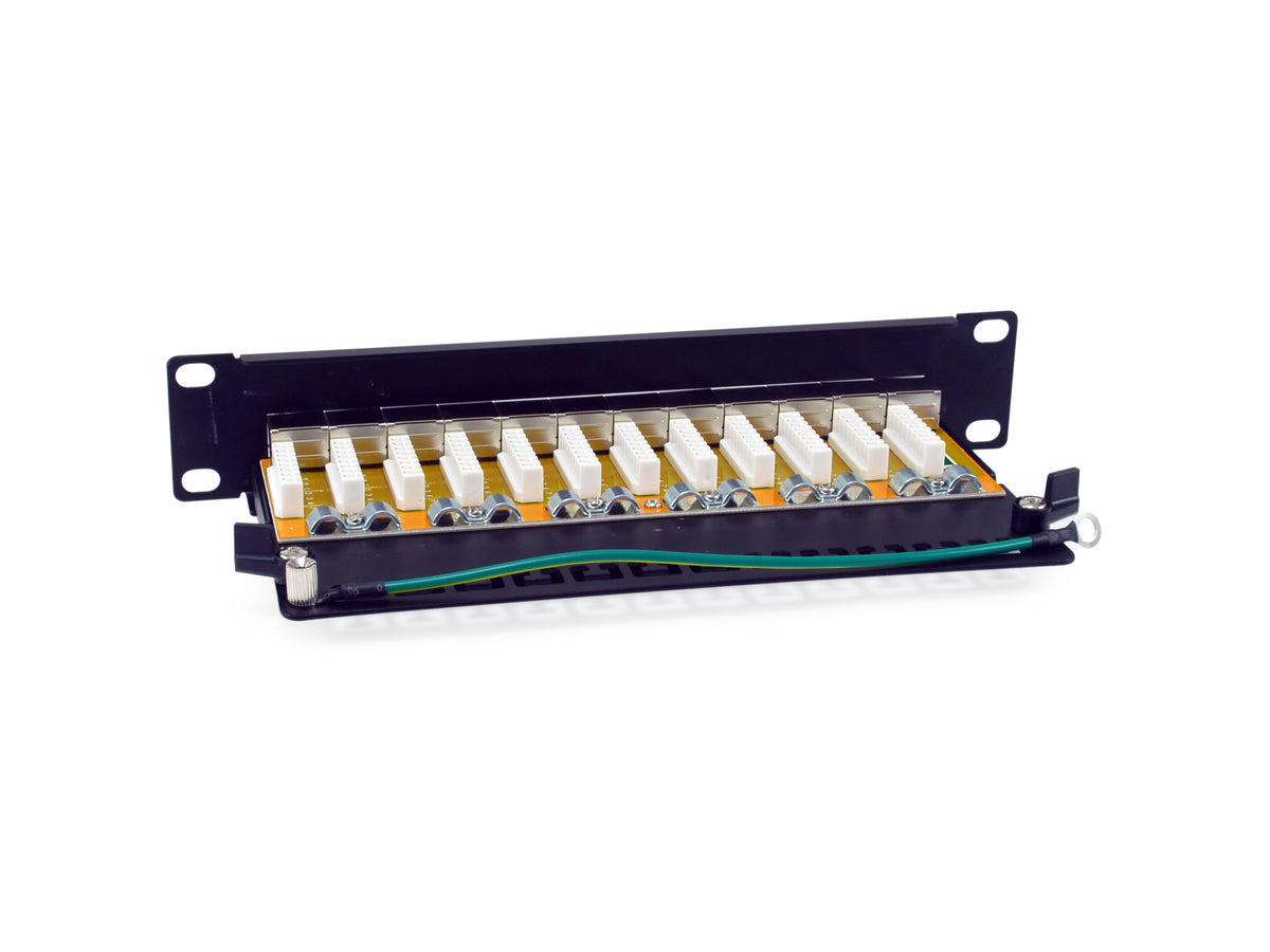 Equip 10" Patchpanel 12xRJ45 Cat6a FTP 1U     500MHz RAL9005
