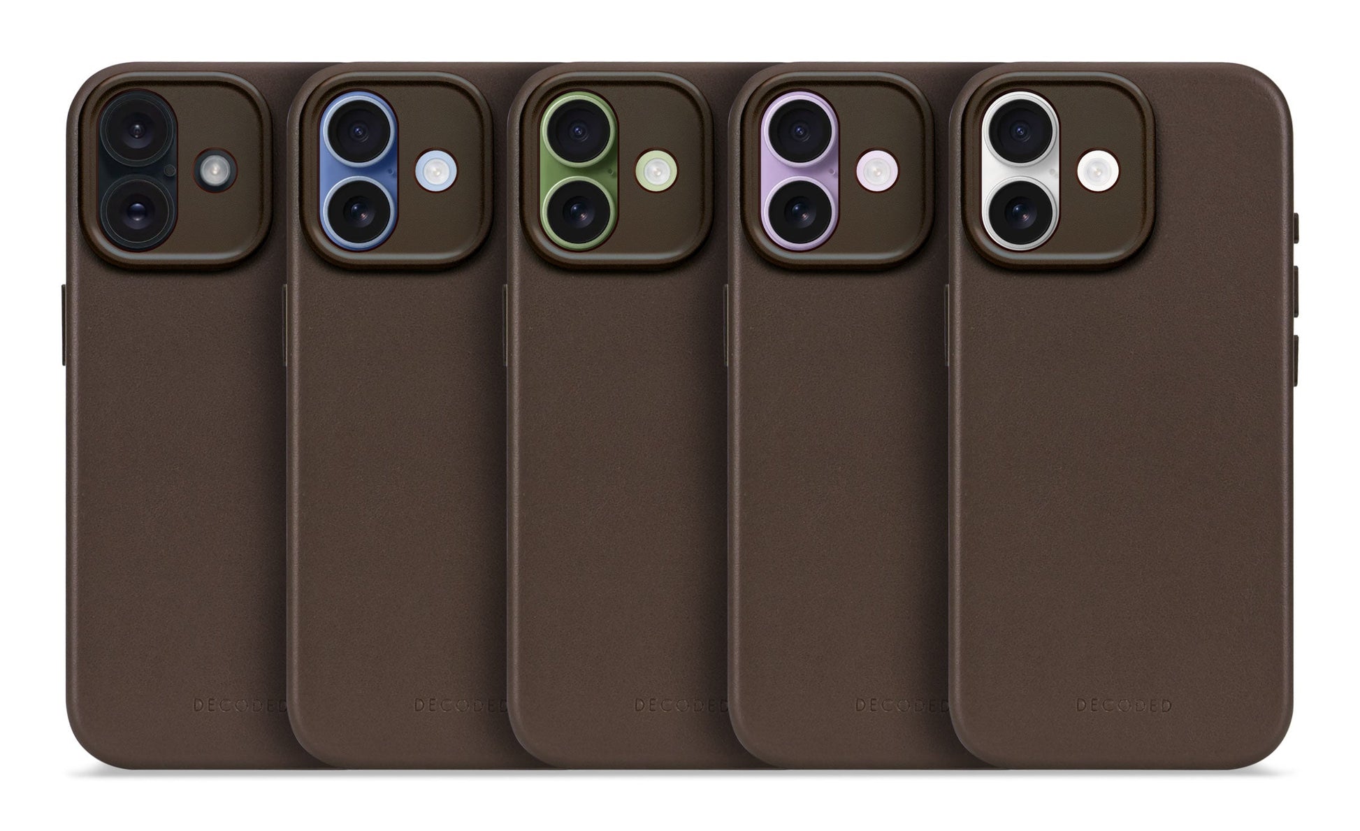 Decoded Leather Backcover for iPhone 17 in Chocolate Brown