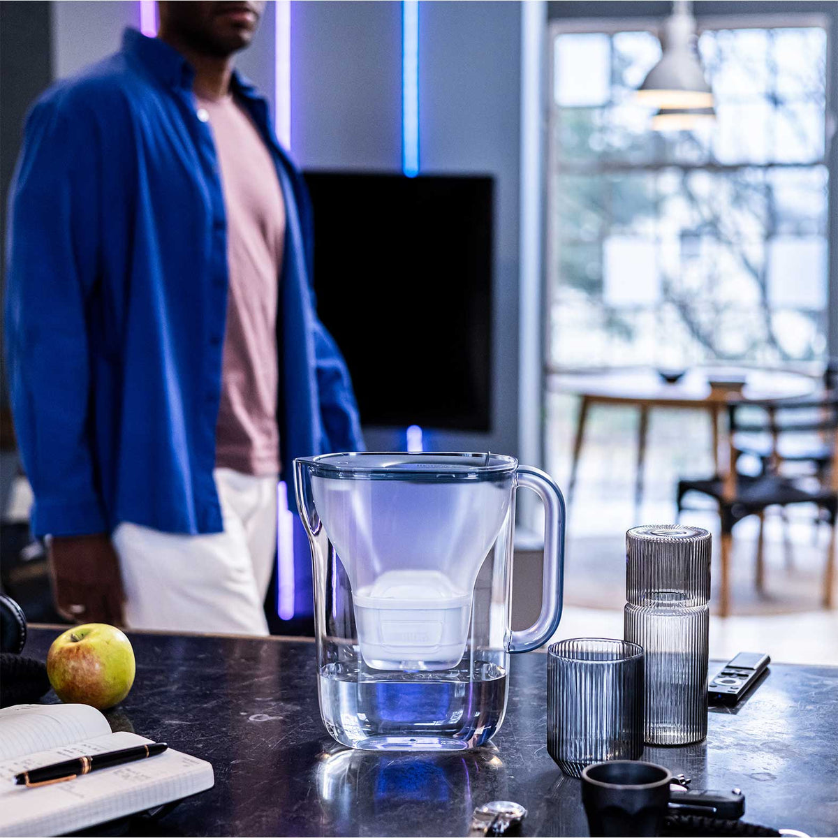 Brita Style Essential Stone Blue including 1x MXPRO PP & 1x MXPRO EK