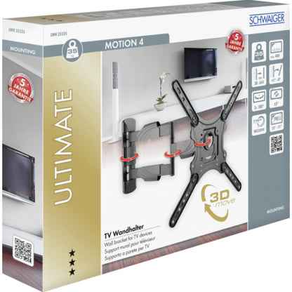 Schwaiger TV Wall Mount MOTION 4 23"-75" 35KG 3 Joints