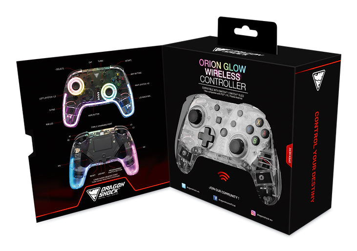 Dragonshock Orion Glow Wireless RGB Controller for Switch