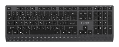 Gembird KB-MCH-06-CYRL Slim wired multimedia keyboard with Type-C adapter, Cyrillic layout, black