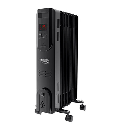 Electric oil heater with remote control CAMRY CR 7812, 7 ribs, 1500 W black