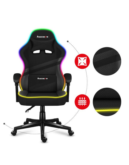 Καρέκλα gaming - Huzaro Force 4.4 RGB Μαύρη