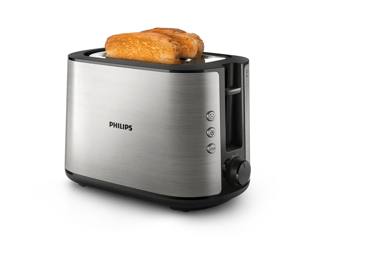 Φρυγανιέρα Philips Viva Collection HD2650/90 για 2 φέτες, 950 W, Μαύρη, Ανοξείδωτο ατσάλι
