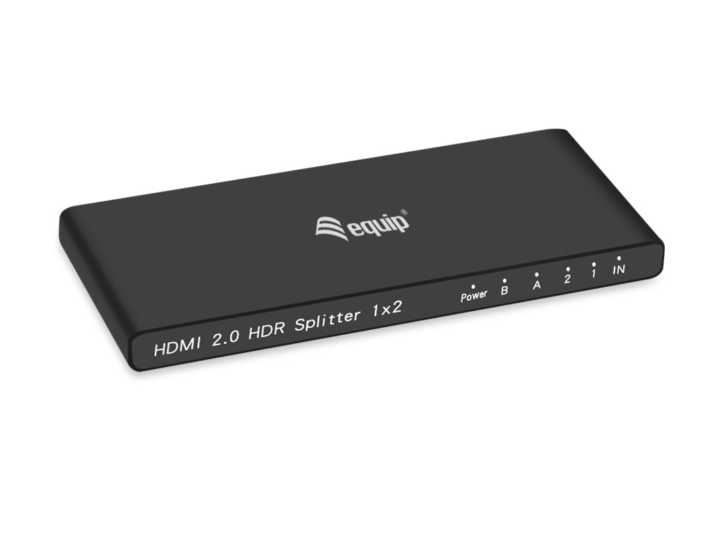 Equip HDMI2.0 2-Port Splitter Ultra Slim 4K/ 60Hz    schwarz