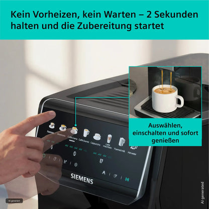 Siemens EQ500 iAroma TP553E07 15 bar espresso machine | Piano black