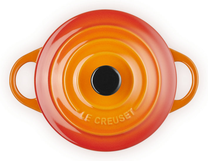 Σετ από 4 μικρές πήλινες κατσαρόλες Le Creuset 10x5 εκ. σε ηφαιστειακό χρώμα