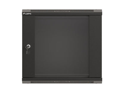 Lanberg WF03-5309-10B 9U Wall-Mounted Rack Cabinet - Black