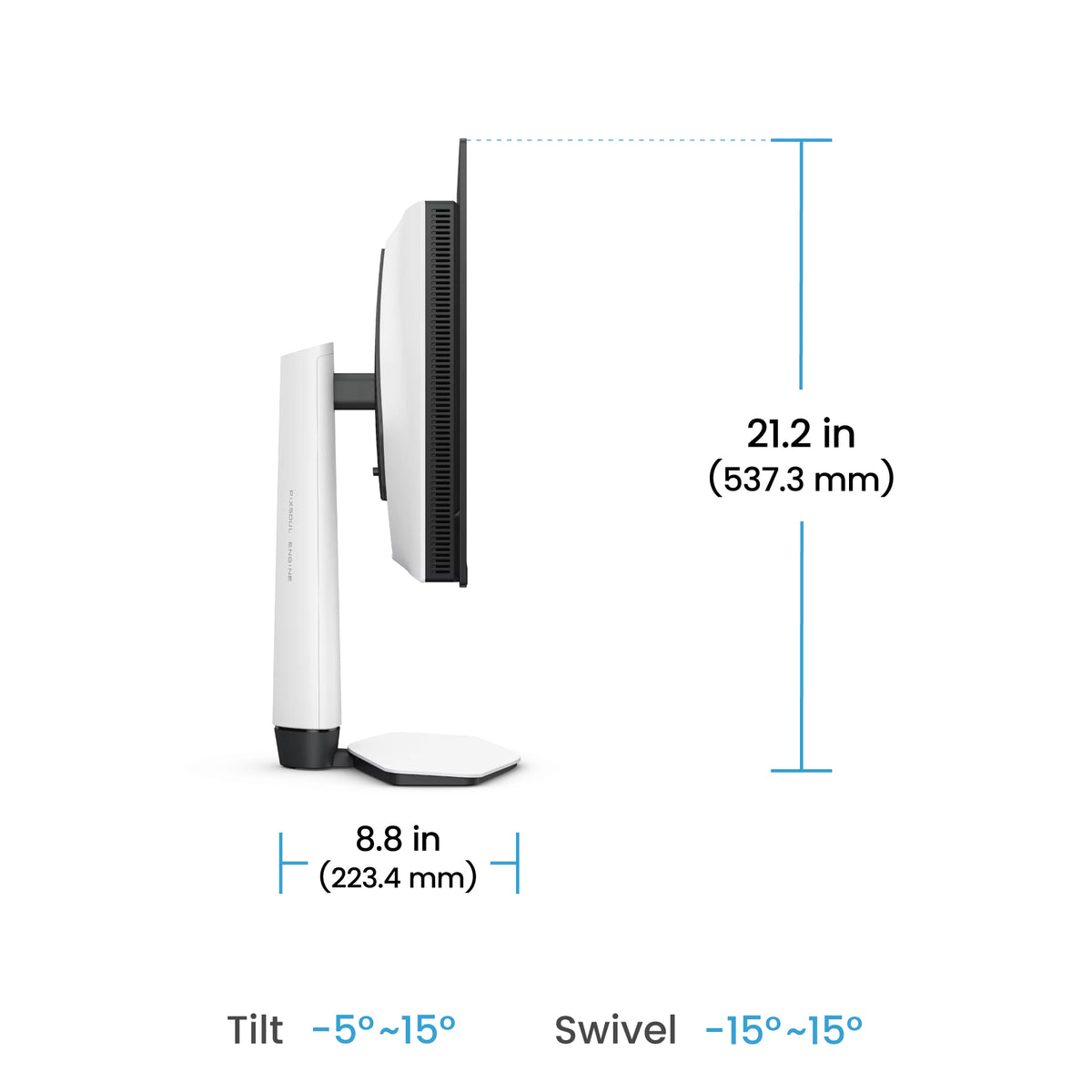 BenQ EX271UZ computer monitor 67.3 cm (26.5") 3840 x 2160 pixels 4K Ultra HD OLED Black, White